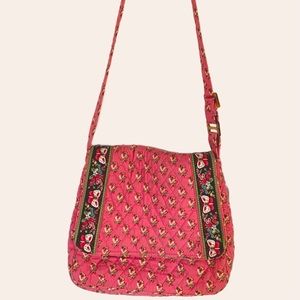 Vera Bradley retired Pink Pansy long handle bag spring 2003